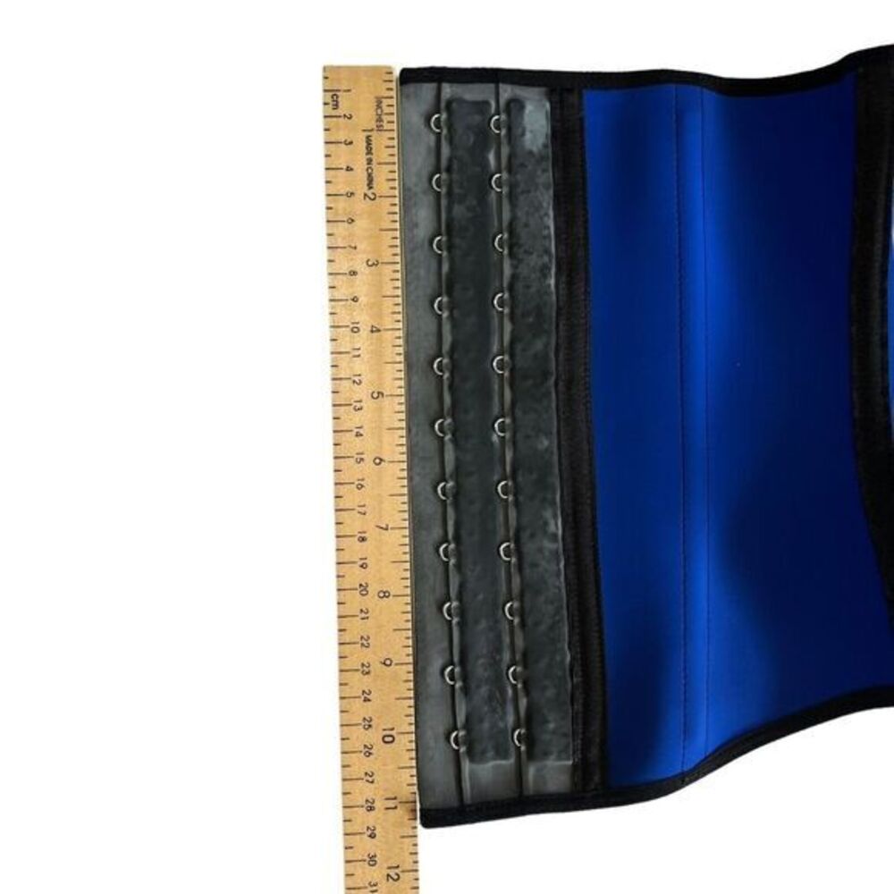 Sport Thermal Waist Cincher Latex Size 36 /‎ L / Style 1014 Blue 2 Hooks - Picture 4 of 12